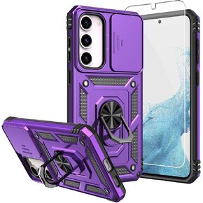 for Samsung Galaxy S23 Plus Case,Galaxy S23 Plus Case,with HD Screen Protectors and Camera Cover,[Military Grade] 16ft.Drop Tested Cover with Magnetic Kickstand Protective Case for S23 Plus, Blue in Saudi Arabia