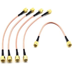 SDTC Tech 5pcs Coaxial Coax Cable Assembly SMA Male to SMA Male | Antenna Extender Cable Adapter Jumper(6 inch/15cm) in Saudi Arabia