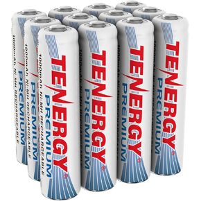 بطاريات AAA Tenergy Premium القابلة لإعادة الشحن، بطاريات NiMH AAA عالية السعة 1000 مللي أمبير في الساعة، بطارية خلية AAA، 24 حزمة in Kuwait
