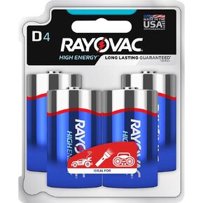 Rayovac, RAY8134TK, Alkaline D Batteries, 4 / Pack in Saudi Arabia