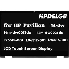 استبدال HPDELGB لـ HP Pavilion x360 14m-dw 14t-dw 14m-dw0013dx 14m-dw0023dx 14M-DW1023DX 14M-DW1033DX 14-DW0097NR L96515-001 L96517-001 L96516-001 شاشة LCD تعمل باللمس الجمعية محول الأرقام الشاشة in Kuwait