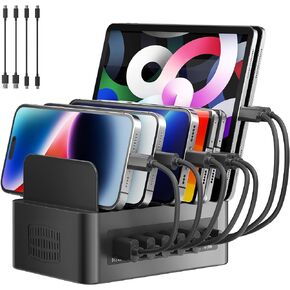 محطة شحن USB C بقدرة 100 وات لأجهزة متعددة، منظم شحن USB ذكي بـ 7 منافذ من Nexwell متوافق مع أجهزة MacBook Air وiPhone وiPad وSamsung وهواتف Android والأجهزة اللوحية in Kuwait