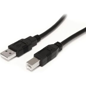 StarTech.com 20m / 65 ft Active USB 2.0 A to B Cable - Long 20 m USB Cable - 20m USB Printer Cable - 1x USB A (M), 1x USB B (M) - Black (USB2HAB65AC) in Kuwait
