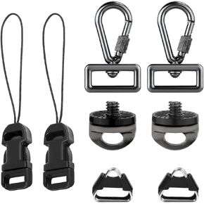 8 قطع من حزام الكاميرا سريع الفك، مشبك قابل للتعديل سريع الفك لحزام الكاميرا، محول موصل مشبك سريع الفك إلى حزام رقبة الكاميرا (أسود) in Kuwait