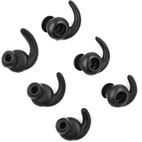 3 Pairs Silicone Hooks Eartip Eartips Earbuds Eargels Compatible with Synchros Reflect BT Sports Wireless Bluetooth Earphones(Black) in Saudi Arabia
