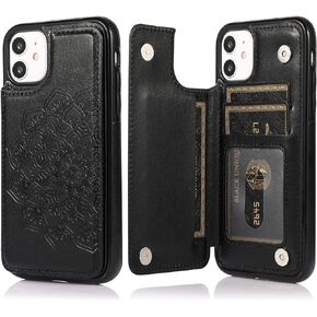 حافظة ACXLIFE iPhone 11 11 حافظة محفظة الائتمان، غطاء واقٍ مع حامل فتحة للبطاقات وحقيبة جلدية رفيعة لهاتف iPhone 11 6.1 بوصة (ذهبي)