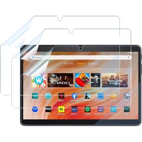 واقي شاشة MoKo مكون من 3 قطع مضاد للضوء الأزرق لجهاز Fire HD 10 وFire HD 10 Plus الجديد كليًا (الجيل 13/11 - إصدار 2023/2021) 10.1 بوصة، حماية العين لواقي شاشة Fire HD 10، أزرق فاتح