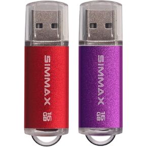 2 Pack 16GB USB 2.0 Flash Drive Memory Stick Thumb Drive Pen Drive with Led Indicator (Blue Green) in Kuwait
