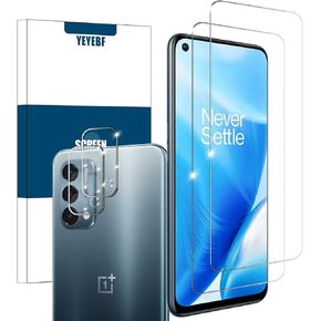 واقي شاشة ون بلس نورد N200 + واقيات عدسة الكاميرا من ييبف، [عبوتين] واقي شاشة من الزجاج المقوى بتغطية كاملة لهاتف ون بلس نورد N200 [مناسب للحافظة] [مضاد للكسر] [زجاج ثلاثي الأبعاد] in Kuwait