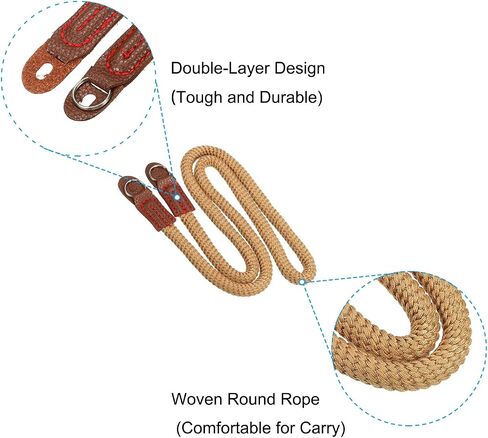 PATIKIL Camera Shoulder Strap Cotton Soft Long Woven Round Cord Rope Holder in Saudi Arabia