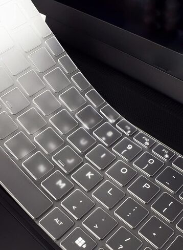 غطاء حماية للوحة المفاتيح من مادة TPU متوافق مع الكمبيوتر المحمول Dell Alienware x14 R1 Gaming مقاس 14 بوصة 2022، Alienware x14 R2 2023 - شفاف (شفاف) in Kuwait