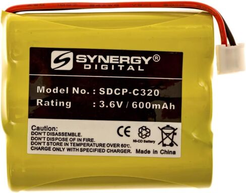بطارية هاتف لاسلكية رقمية من Synergy، متوافقة مع بطارية الهاتف اللاسلكي V Tech 80-5071-00-00 (NI-CD، 3.6 فولت، 600 مللي أمبير في الساعة) in Saudi Arabia