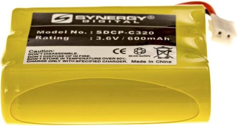 بطارية هاتف لاسلكية رقمية من Synergy، متوافقة مع بطارية الهاتف اللاسلكي V Tech 80-5071-00-00 (NI-CD، 3.6 فولت، 600 مللي أمبير في الساعة) in Saudi Arabia