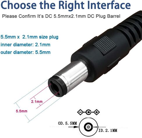 SIOCEN 3-Pack 4ft USB 2.0 A Type Male to DC 5.5 x 2.1mm DC 5V Power Plug Connector Cable USB to 5v Power Cable USB to DC Power Charger Cord in Saudi Arabia