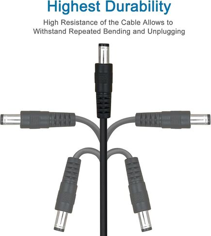 SIOCEN 3-Pack 4ft USB 2.0 A Type Male to DC 5.5 x 2.1mm DC 5V Power Plug Connector Cable USB to 5v Power Cable USB to DC Power Charger Cord in Saudi Arabia