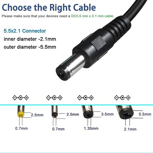 SIOCEN 3-Pack 4ft USB 2.0 A Type Male to DC 5.5 x 2.1mm DC 5V Power Plug Connector Cable USB to 5v Power Cable USB to DC Power Charger Cord in Saudi Arabia