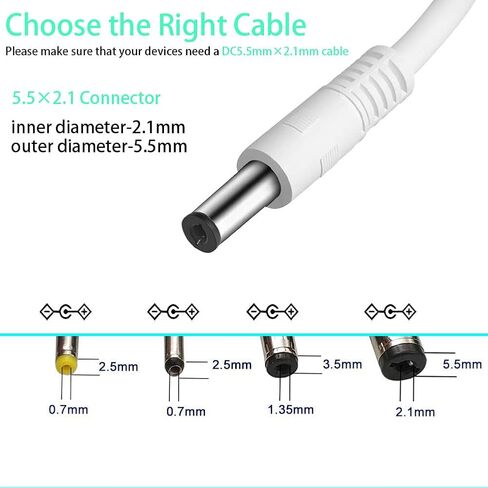 SIOCEN 3-حزمة 4ft USB 2.0 نوع ذكر إلى تيار مستمر 5.5 × 2.1 مللي متر تيار مستمر 5 فولت كابل موصل قابس الطاقة USB إلى 5 فولت كابل الطاقة USB إلى تيار مستمر سلك شاحن الطاقة in Saudi Arabia