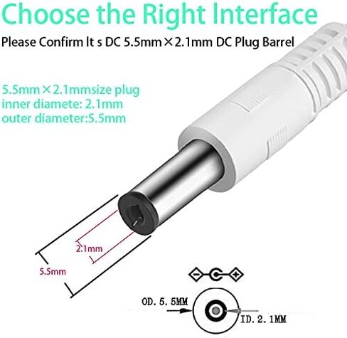 SIOCEN 3-حزمة 4ft USB 2.0 نوع ذكر إلى تيار مستمر 5.5 × 2.1 مللي متر تيار مستمر 5 فولت كابل موصل قابس الطاقة USB إلى 5 فولت كابل الطاقة USB إلى تيار مستمر سلك شاحن الطاقة in Saudi Arabia