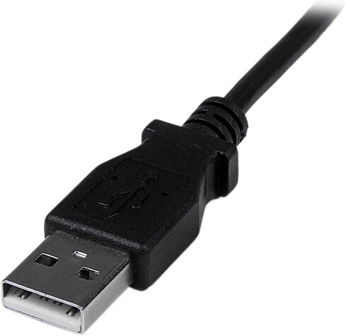 StarTech.com كابل USB صغير بزاوية أسفل - 2 متر - أسود - USB A إلى Mini USB B - كابل USB إلى Mini USB - شاحن USB صغير - USB A إلى Mini B (USBAMB2MD) in Saudi Arabia