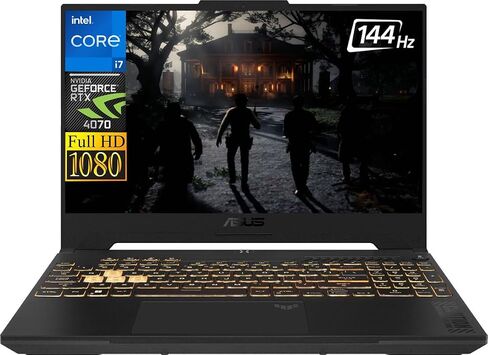 ASUS 2023 Newest TUF Gaming Laptop, 15.6" FHD 144Hz Display, Intel Core i7-12700H Processor, NVIDIA GeForce RTX 4070, 64GB RAM, 2TB SSD, Wi-Fi 6, Backlit Keyboard, Numeric Keypad, Windows 11 Home in Saudi Arabia