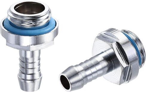 uxcell Brass Hose Fitting G1/4 Thread with OD 4mm Nozzle for PC Water Cooling System 6pcs in Kuwait