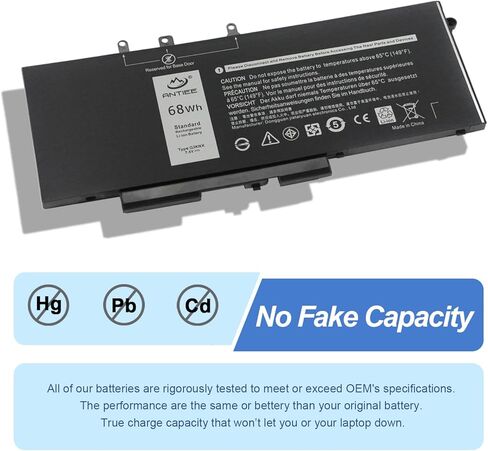 ANTIEE 68Wh GJKNX Laptop Battery Replacement for Dell Latitude 5480 5580 5280 5288 5290 5488 5490 5491 5495 5590 5591 E5480 E5580 E5590 E5490 Precision 15 3520 3530 GD1JP DY9NT 0DY9NT 5YHR4 451-BBZG in Saudi Arabia