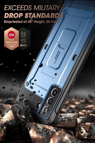 حافظة سلسلة SUPCASE Unicorn Beetle Pro مصممة لهاتف Samsung Galaxy S21 FE (إصدار 2022)، حافظة متينة بطبقة مزدوجة لكامل الجسم وحافظة بمسند مع واقي شاشة مدمج (رودي) in Saudi Arabia