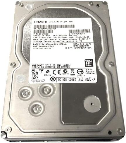 اتش جي اف تي قرص صلب الترا ستار 3.5 انش 4TB 7200 دورة في الدقيقة ساتا III 6Gbps 64MB كاش انتربرايز مع دورة عمل 24x7 (0F14683) (مجدد معتمد) من اتش جي اس تي in Saudi Arabia