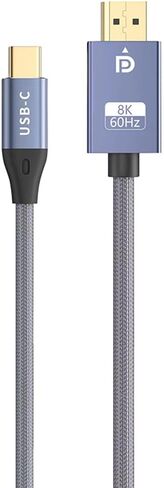 SZHZLH USB C to DisplayPort Bi-Directional Cable 6.6FT Display Port to Type-C 3.1 Converter 8K@60Hz 4K@120Hz Compatible Thunderbolt 3/4 for MacBook Pro DELL Laptop in Saudi Arabia
