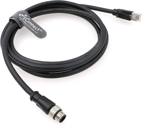 كابل AConnect M12-A-Code-RJ45-Ethernet لـ Cognex DM300 M12 8-Pin A-Code ذكر إلى RJ45 للكاميرا الصناعية 3.3 قدم/1 متر in Kuwait