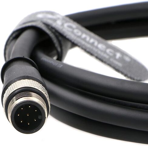 كابل AConnect M12-A-Code-RJ45-Ethernet لـ Cognex DM300 M12 8-Pin A-Code ذكر إلى RJ45 للكاميرا الصناعية 3.3 قدم/1 متر in Kuwait