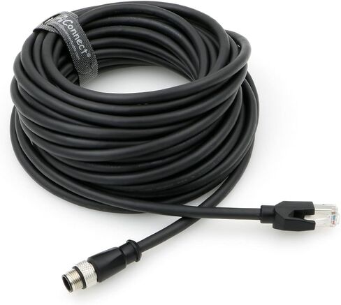 كابل AConnect M12-A-Code-RJ45-Ethernet لـ Cognex DM300 M12 8-Pin A-Code ذكر إلى RJ45 للكاميرا الصناعية 3.3 قدم/1 متر in Kuwait