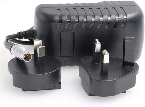 محول طاقة SZRMCC مستقيم 0B 2 دبوس ذكر AC DC مع مقابس الولايات المتحدة والمملكة المتحدة والاتحاد الأوروبي والاتحاد الأفريقي لـ Teradek Bolt SmallHD 503 703 Hollyland Cosmo 600 (مستقيم 2 دبوس) in Saudi Arabia