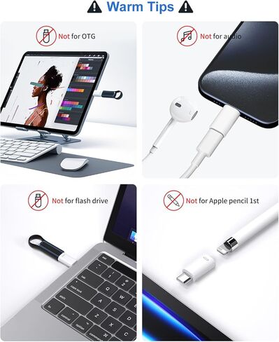 محول إضاءة أنثى إلى USB C ذكر لهاتف iPhone 15 Series 4Pack، محول إضاءة أبيض إلى USB C لهاتف iPhone 15/15 Sumsung، المزيد من أجهزة USB C - يدعم الشحن السريع ومزامنة البيانات، وليس OTG/أبيض/4 عبوات in Kuwait