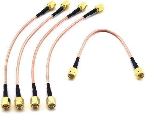 SDTC Tech 5pcs Coaxial Coax Cable Assembly SMA Male to SMA Male | Antenna Extender Cable Adapter Jumper(6 inch/15cm) in Kuwait