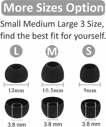 Replacement Earbuds Tips Silicone Eartips for Beats Studio Buds Headphones Fit in Case Buds Tips,6 Pairs S/M/L 3 Size,Red in Saudi Arabia