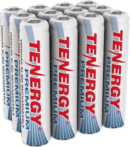 بطاريات AAA Tenergy Premium القابلة لإعادة الشحن، بطاريات NiMH AAA عالية السعة 1000 مللي أمبير في الساعة، بطارية خلية AAA، 24 حزمة in Kuwait