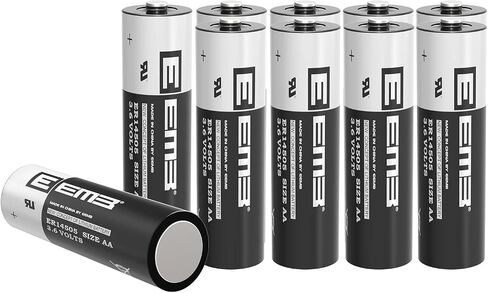 EEMB 20Pack ER14505 AA 3.6V Lithium Batteries Li-SOCL₂ Non-Rechargeable Battery SB-AA11 LS14500 TL-5903 SL-360 14500 ER14500 for Door Gate Sensor Water Electricity Gas Meter PLC Battery in Saudi Arabia