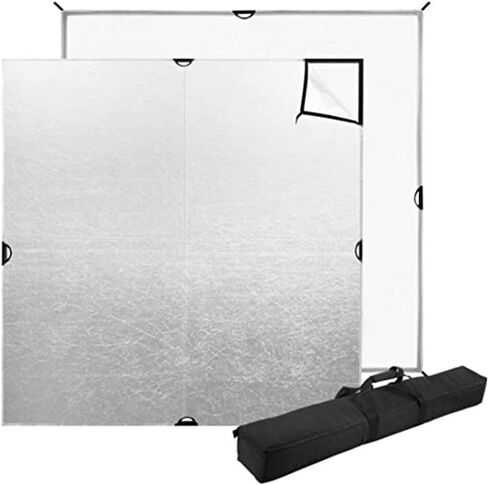 Westcott Scrim Jim Cine Kit (6' x 6') Heavy Duty Frame with 3/4 Stop Diffusion and Silver/White Bounce Reflector - Includes Carry Case in Saudi Arabia