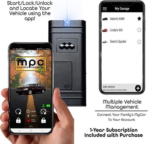 MPC Plug N Play Remote Starter for 2014-2019 Toyota Highlander |Push to Start| |Gas| with T-Harness - (2) Ultra-Compact Extended Range 1-Button Remotes - Up to 1,500 ft in Kuwait