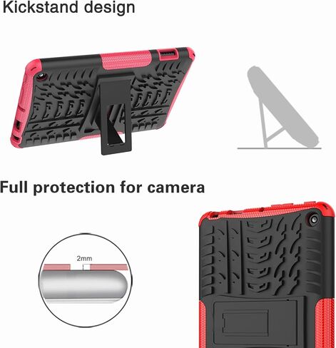 حافظة MaoMini لجهاز Kindle Fire 7 الجديد إصدار الجيل الثاني عشر 2022، حافظة حماية مدرعة شديدة التحمل (أزرق) in Kuwait