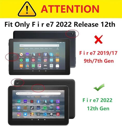 حافظة MaoMini لجهاز Kindle Fire 7 الجديد إصدار الجيل الثاني عشر 2022، حافظة حماية مدرعة شديدة التحمل (أزرق) in Kuwait