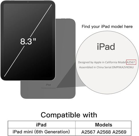 JETech Magnetic Case for iPad Mini 6 (8.3-Inch 2021 Model), Support 2nd Gen Pencil Charging, Magnetic Attachment, Slim Smart Tablet Cover with Auto Wake/Sleep (Black) in Saudi Arabia