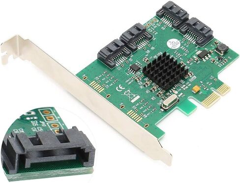 بطاقة توسيع القرص الصلب، بطاقة توسيع القرص الصلب PCIE SATA؟ 88SE9215 ملحقات الكمبيوتر المحمول 6 جيجابت في الثانية 2.0؟ قناة، بطاقة تحكم القرص الصلب in Kuwait