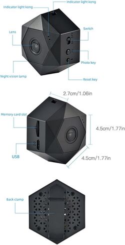 كاميرا Yoidesu Mini Spy، التحكم في التطبيق، كاميرا WiFi مخفية 4K مع تسجيل حلقي، كاميرا WiFi لأمان المكاتب المنزلية المتوافقة مع Android iOS in Kuwait