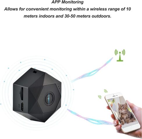 كاميرا Yoidesu Mini Spy، التحكم في التطبيق، كاميرا WiFi مخفية 4K مع تسجيل حلقي، كاميرا WiFi لأمان المكاتب المنزلية المتوافقة مع Android iOS in Kuwait