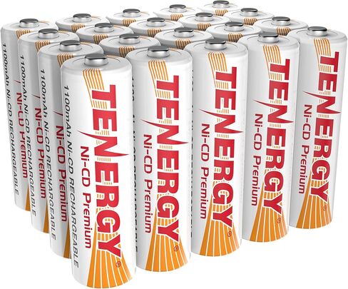 Tenergy AA Premium NiCd Rechargeable Batteries 1100mAh 1.2V Battery Pack for Solar Lights, Garden Lights, 8 Count in Saudi Arabia