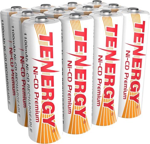 Tenergy AA Premium NiCd Rechargeable Batteries 1100mAh 1.2V Battery Pack for Solar Lights, Garden Lights, 8 Count in Saudi Arabia