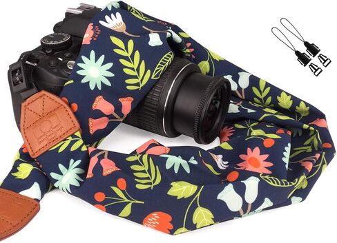 Elvam Universal Men and Women Scarf Camera Strap Belt Compatible with DSLR, SLR, Instant,Digital Camera - Blue Forest in Kuwait