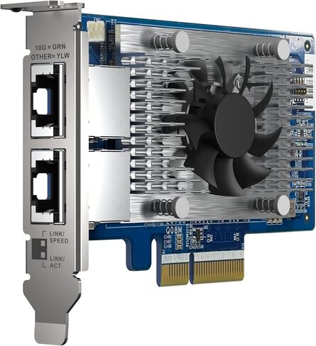 كيو ناب بطاقة شبكة QXG-10G2T-X710 بمنفذين 10GbE مع SR-IOV وiSCSI، قائمة على الكتلة وتدعم اوضاع اقراص افتراضية متعددة in Saudi Arabia